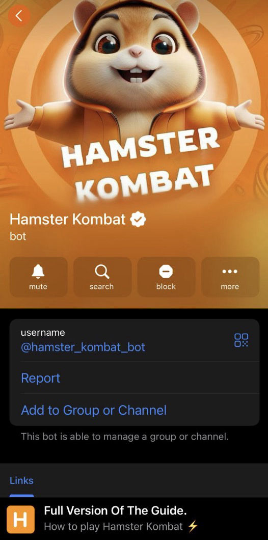 telegram bot jeu hamster combat interieur